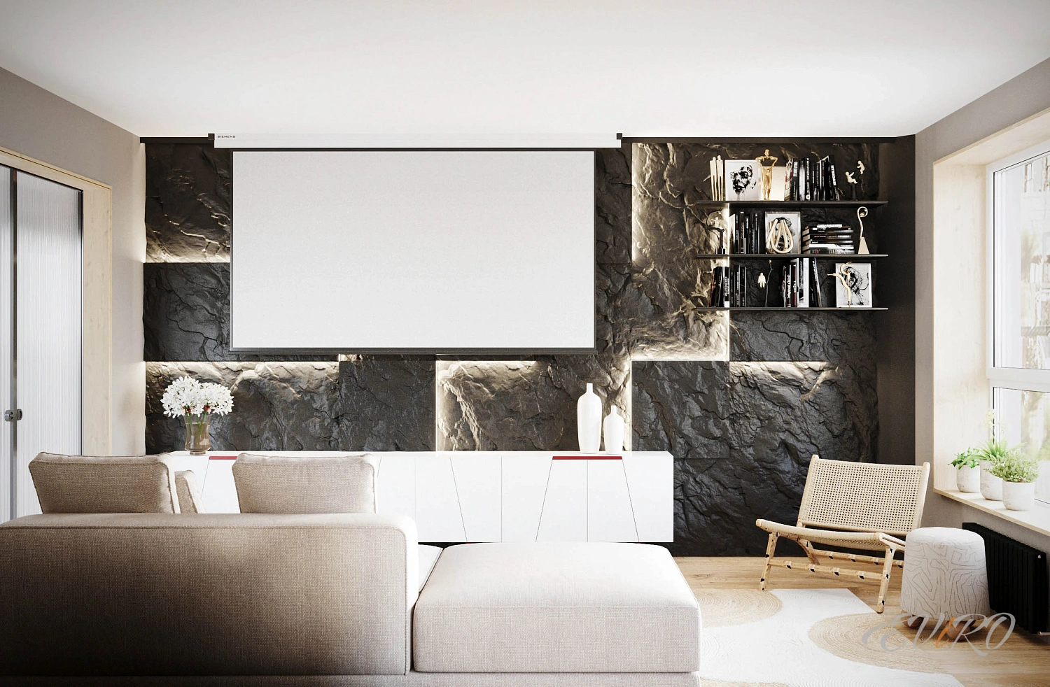 Гипсовая 3D панель EViRO Exclusive Rock LED